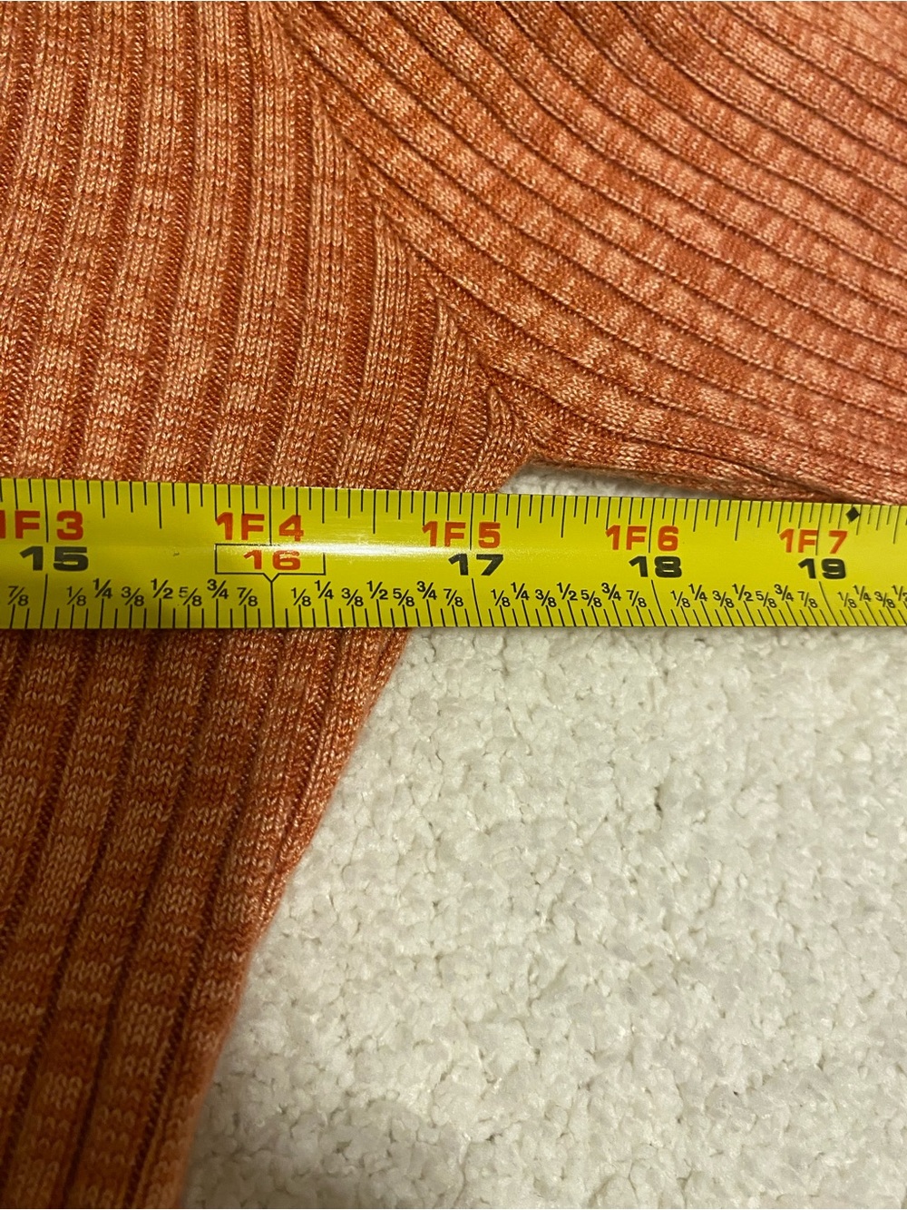 MINKPINK Rust Ribbed Cropped Button-Front Cardigan - Picture 5 of 5